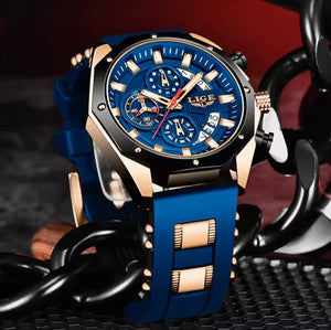 Montre de Luxe à aiguille lumineux avec Bracelet en Silicone UP2GB