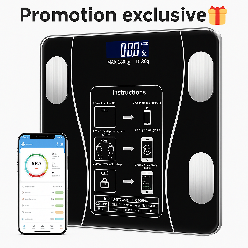 Balance intelligente connectée ( +1 montre numérique led de sport offerte à la livraison )